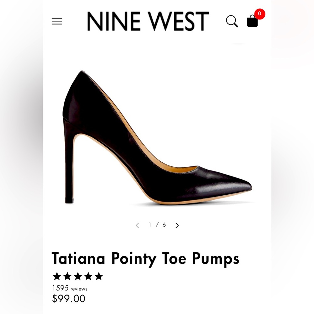 Nine West Tatiana Leather Heels Size 7